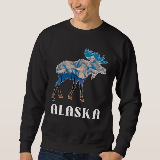 Alaska Dag Eland Besneeuwde Bergen Trui (Voorkant)