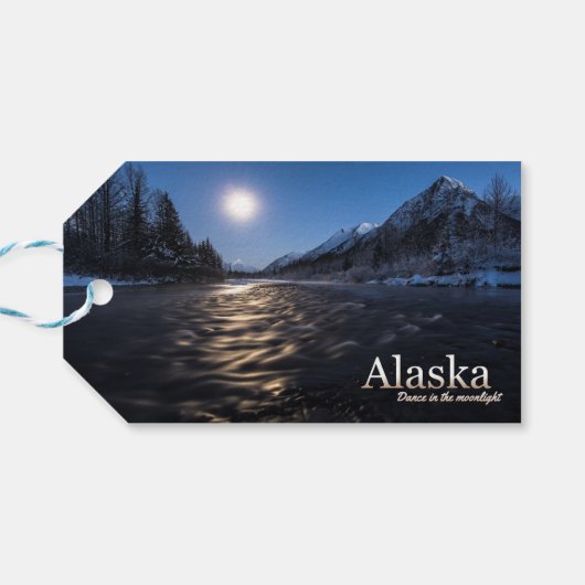 Alaska Dance in de Moonlight Cadeaulabel (Achterkant Horizontaal)