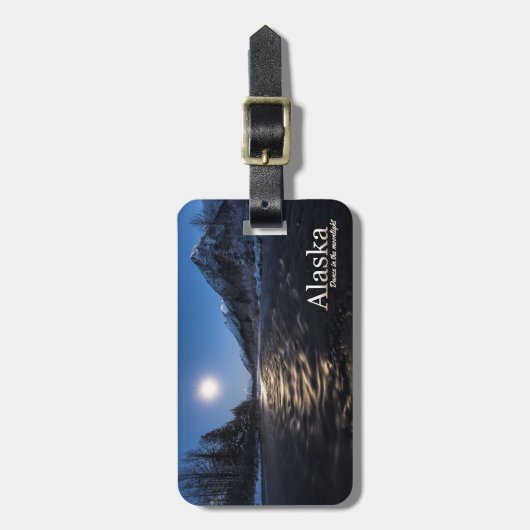 Alaska Dance in het moonlicht Bagagelabel (Voorkant verticaal)