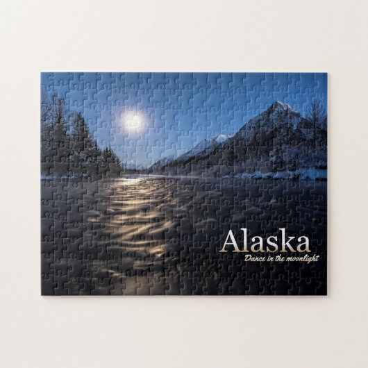 Alaska Dance in het moonlicht Legpuzzel (Horizontaal)