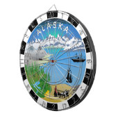 Alaska Dartboard, Vlag, Alaska darts / spel Dartbord (Voorkant Rechts)
