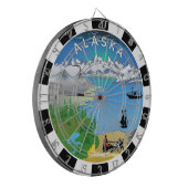 Alaska Dartboard, Vlag, Alaska darts / spel Dartbord (Voorkant Links)