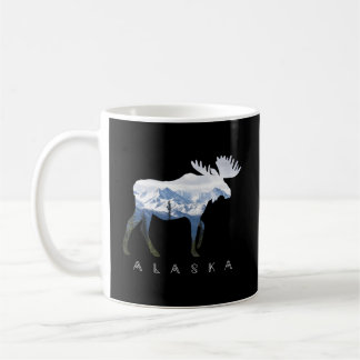 Alaska Day Moose Snowy Mountain Alaskan Tourist of Koffiemok