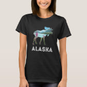 Alaska Day Moose Snowy Mountains Alaska Holiday T-shirt (Voorkant)