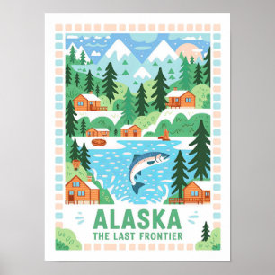 Alaska de laatste Amerikaanse grens zomerreis Poster