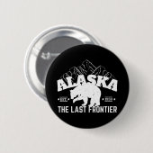 Alaska de laatste Beer van de grenspolitie Ronde Button 5,7 Cm (Voorkant /achterkant)