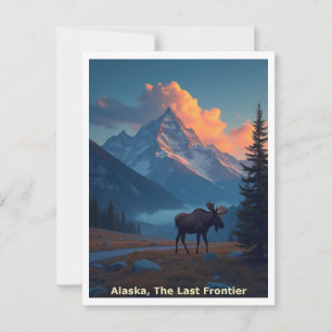 Alaska de laatste grens, reis kleurrijk Briefkaart