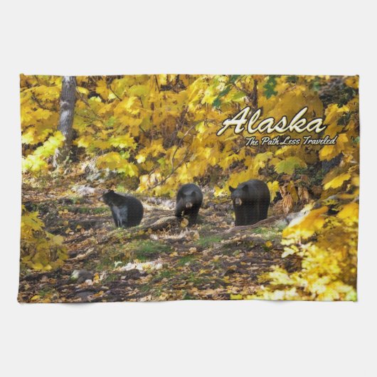 Alaska de weg minder gereisd theedoek (Horizontaal)