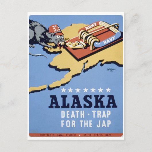 Alaska_Death_Trap_Propaganda poster Briefkaart (Voorkant)