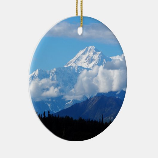 Alaska Denali Mountain landscape Keramisch Ornament (Rechts)