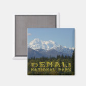 Alaska Denali Nationaal Park Mount McKinley Magnet (Voorkant / Achterkant)