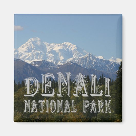 Alaska Denali Nationaal Park Mount McKinley Magnet (Voorkant)