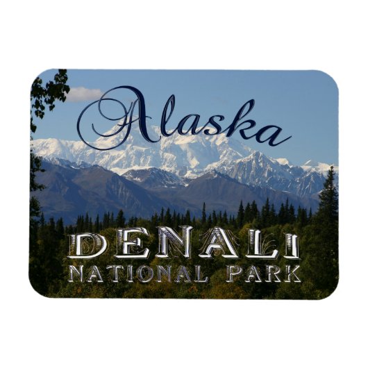 Alaska Denali Nationaal Park Mount McKinley Magnet Magneet (Horizontaal)