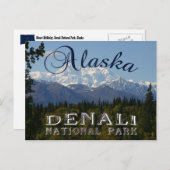 Alaska Denali National Park Mount McKinley Kaart (Voorkant / Achterkant)