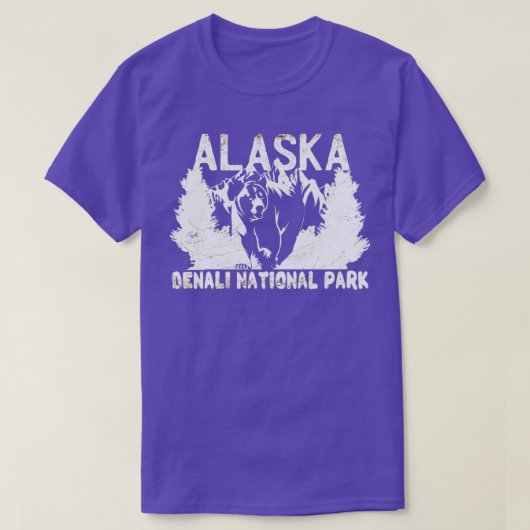 Alaska Denali US Nationaal Park Backpacken Wandele T-shirt (Design voorkant)