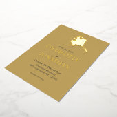 Alaska Destination Wedding Gold Folie Uitnodiging (Gedraaid)