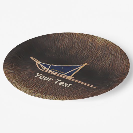 Alaska Dog Sled Mail Papieren Bordje (Gekanteld)