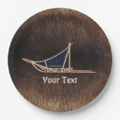 Alaska Dog Sled Mail Papieren Bordje (Voorkant)