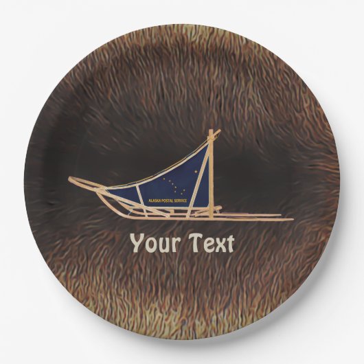 Alaska Dog Sled Mail Papieren Bordje (Voorkant)