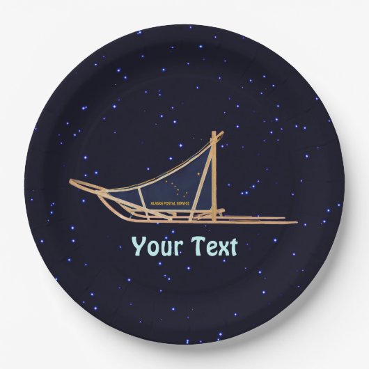 Alaska Dog Sled Mail Papieren Bordje (Voorkant)