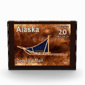 Alaska Dog Sled Mail Postage Stamp Fotoblokken (Voorkant)