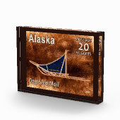 Alaska Dog Sled Mail Postage Stamp Fotoblokken (Rechts)
