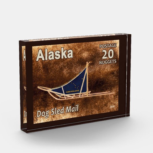 Alaska Dog Sled Mail Postage Stamp Fotoblokken (Links)