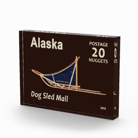 Alaska Dog Sled Mail Postage Stamp Fotoblokken (Rechts)
