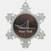 Alaska Dog Sled Mail Tin Sneeuwvlok Ornament (Voorkant)