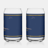 Alaska Dog Sled Postal Carrier Blikvorm Glas (Links)