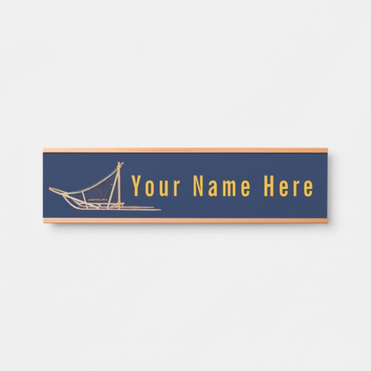 Alaska Dog Sled Postal Carrier Deurbordje (Voorkant)