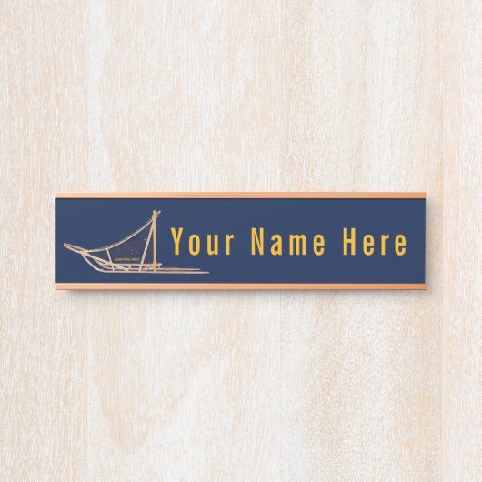 Alaska Dog Sled Postal Carrier Deurbordje (Voorkant)