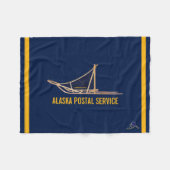 Alaska Dog Sled Postal Carrier Fleece Deken (Voorkant (Horizontaal))