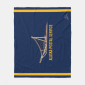Alaska Dog Sled Postal Carrier Fleece Deken (Voorkant)
