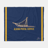 Alaska Dog Sled Postal Carrier Fleece Deken (Voorkant (Horizontaal))