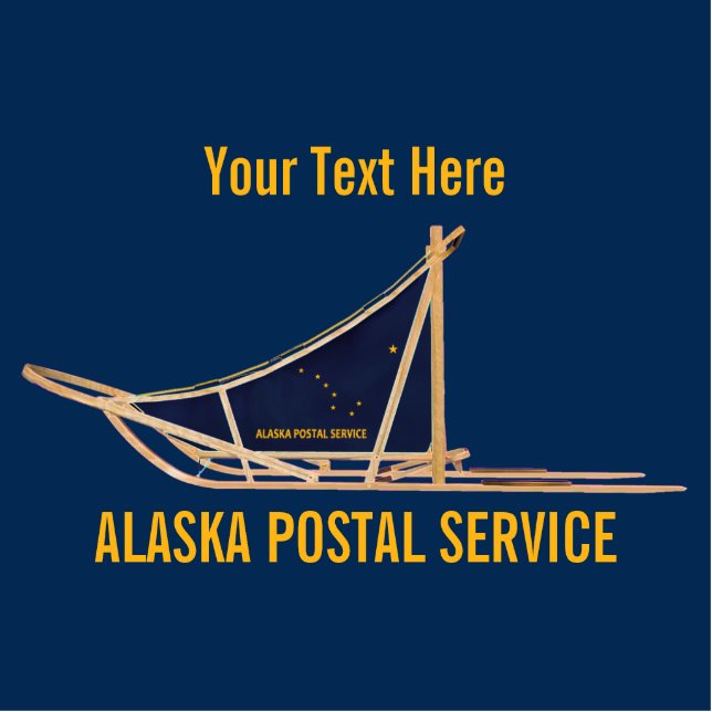 Alaska Dog Sled Postal Carrier Fotobeeldje Magneet (Voorkant)
