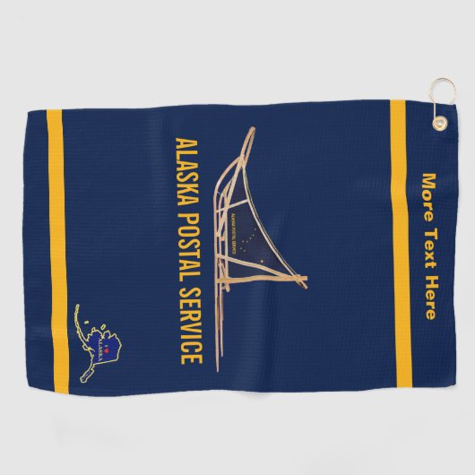 Alaska Dog Sled Postal Carrier Golfhanddoek (Horizontaal)