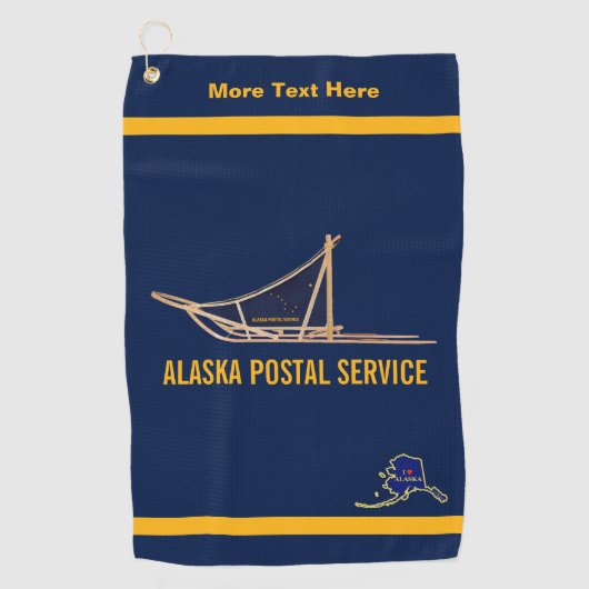 Alaska Dog Sled Postal Carrier Golfhanddoek (Voorkant)