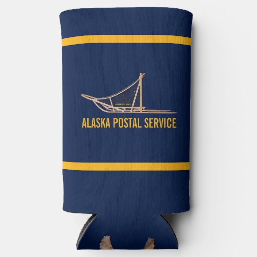 Alaska Dog Sled Postal Carrier Koelbox Seltzer Blikjeskoeler (Voorkant)