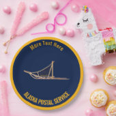 Alaska Dog Sled Postal Carrier Papieren Bordje (Feest)