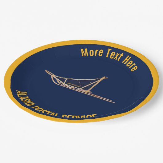 Alaska Dog Sled Postal Carrier Papieren Bordje (Gekanteld)