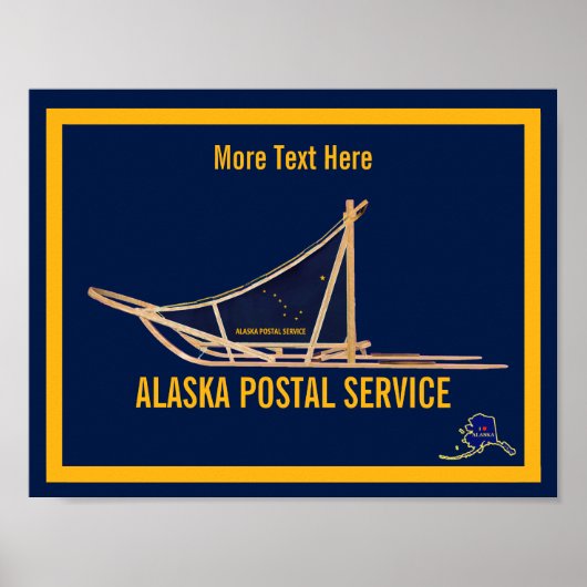 Alaska Dog Sled Postal Carrier Poster (Voorkant)