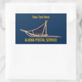 Alaska Dog Sled Postal Carrier Rechthoekige Sticker (Tas)