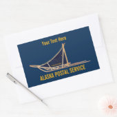 Alaska Dog Sled Postal Carrier Rechthoekige Sticker (Envelop)