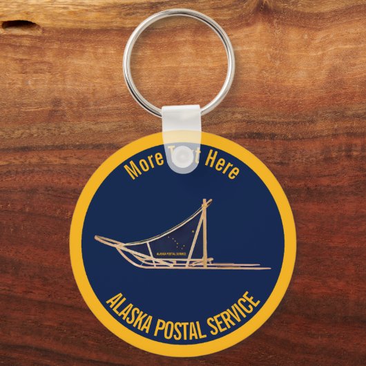 Alaska Dog Sled Postal Carrier Sleutelhanger (Voorkant)