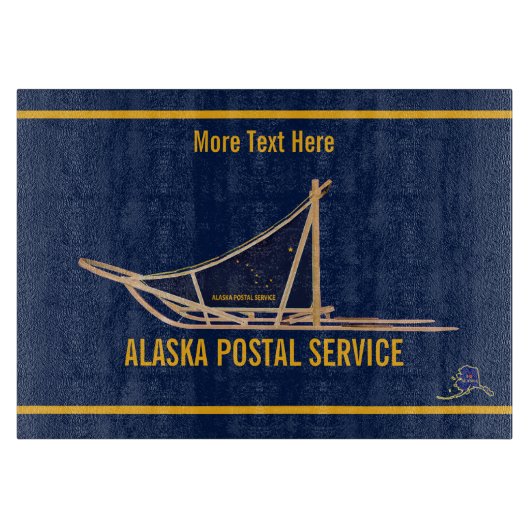 Alaska Dog Sled Postal Carrier Snijplank (Voorkant)