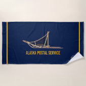 Alaska Dog Sled Postal Carrier Strandlaken (Voorkant)