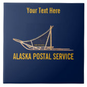 Alaska Dog Sled Postal Carrier Tegeltje (Voorkant)