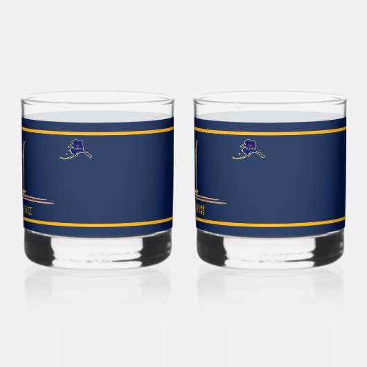 Alaska Dog Sled Postal Carrier Whisky Glas (Links)