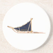 Alaska Dog Sled Postal Carrier Zandsteen Onderzetter (Voorkant)